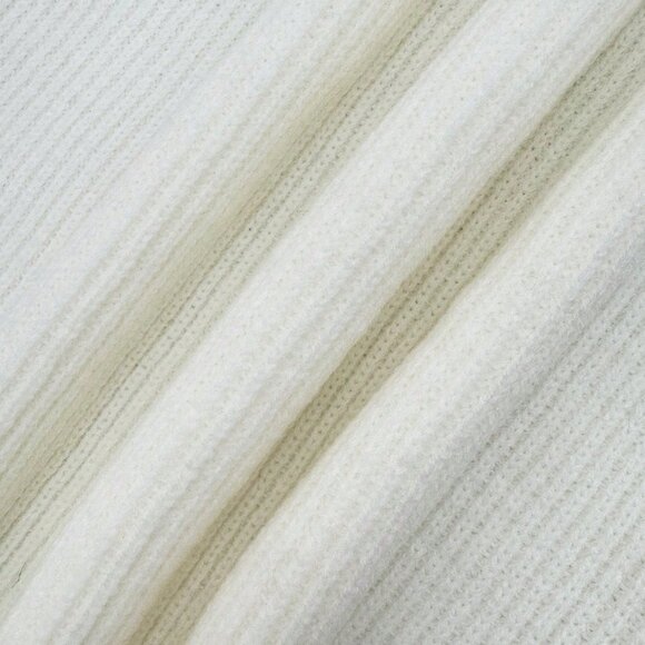 White Casual Women's Cute Knitted Sweater Pants Set - Picture 6 of 7